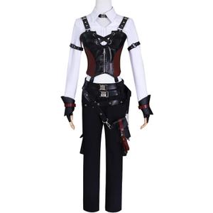 Yejue Game Cos Miss Heroine Cosplay Costume Women Cool Black Uniform Cosplay Full Set Anime Events Party Show Outfit (3X-Large)