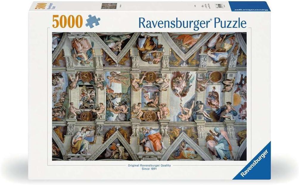 Ravensburger - Sistine Chapel - 5000 Piece Jigsaw Puzzle - Stunning Imagery - Beautiful and Intricate - Unique Ceiling 360 Degree View - Premium Quality - Puzzles for Adults
