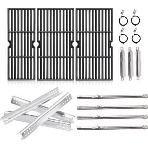 Grill Replacement Parts for Charbroil Performance 4 Burner 463342119, 463347017, 463335517, 463376017, 463342118, 463335517, 463349917, 18" Grill Grates, Heat Plates, Burner for Char-broil Grill Parts