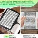 Hands-Free Floor Magnifying Glass with Light and Stand 48-LEDs Lighted Magnifying Lamp with 360 Flexible Gooseneck for Reading Close Work Repair Crafts