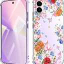 for Samsung Galaxy S25 Edge Case 5G 6.65", [10FT Military Grade Drop Test] Flowers Slim TPU Protective Shockproof Phone Case Cover (Pink Romance)