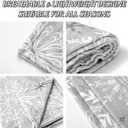 JarThenaAMCS Winter Fuzzy Blanket 60 x 50 Inch Christmas Grey White Snowflake Throw Blanket for Holiday Home Chair Sofa Couch Bed