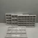 DIOMMELL Set of 4 Stackable Velvet Jewelry Trays Organizer, Jewelry Display Storage Box Showcase Holder Dresser Drawer Organizer for Earring Necklace Bracelet Ring Accessary, Grey