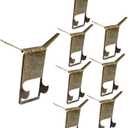 QCAA Steel Brick Hanger, in Antique Brass Color, 8 Pack, Made in Taiwan