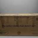 Nathan James Gracie Scandinavian Dining Chair with Cushion, Boucle Dining Chair with Solid Wood Frame, Cream Boucle/Dark Brown, Set of 2