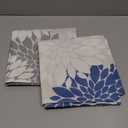 CXMEIFLY Navy Blue White Grey Pillow Covers 18x18 Inch Set of 2 Dahlia Floral Decor Throw Pillows Summer Modern Geometry Flower Outdoor Decorative Cushion Cases for Sofa Couch Bed Decorations