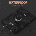 RVBOATPAT Heavy Duty Waterproof Toggle Switch 12V DC 30A 2 Pin SPST ON/Off Toggle Switch with Mounting Panel for Marine Boat Automotive