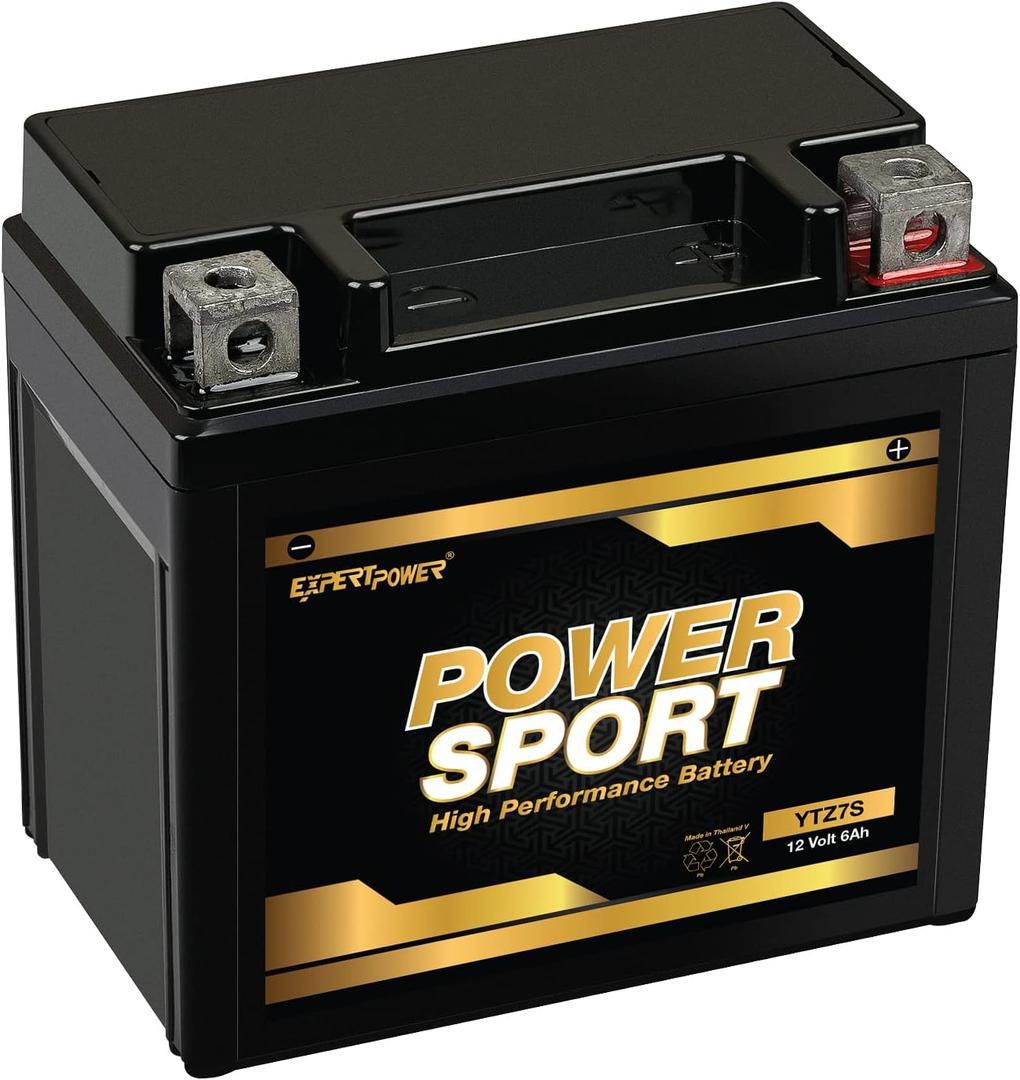 ExpertPower ETZ7S / YTZ7S Motorcycle Battery - 12V 6Ah AGM 160 CCA Powersports Batteries, ATV Battery 12V for 4 Wheeler, Generator, Scooter, Replacement for WR250R, Ruckus, CRF250 Series