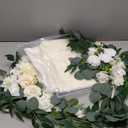 Artificial Arch Flowers Kit(Pack of 4),2Pcs Artificial Flower Arch Decor, 2Pcs Drapes, Ceremony and Reception Background Rose Decoration, White Champagne Floral Party and Outdoor Decor