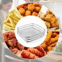 Square Air Fryer Rack Compatible with 6-8 QT Air Fryer,3pcs Stackable Stainless Steel Dehydrator Rack, Square Air Fryer Accessories for Cosori, Instant Vortex, Chefman Airfryer, Ninja Foodi Grill