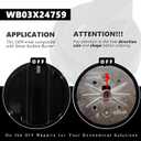 WB03X24759 Range Surface Burner Knob Gas Control Assembly Black Compatible with GE Stove Knob Replace 4454960, AP6030811, PS11762250, EAP11762250 (5PCS)