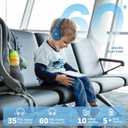 iClever BTH20 Active Noise Cancelling Headphones for Kids, 60H Play Time,Type C Fast Charging, Safe Volume 80dBA, Bluetooth5.4, Award-Winning Kids Headphones Wireless for iPad Tablet Airplane, Blue