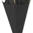 Deco 79 Metal Umbrella Stand with Gold Handle and Ball Details, 11" x 10" x 28", Black