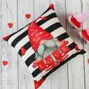 ONWAY Valentines Day Pillow Covers 18x18 Set of 4 Red Rose Heart Truck Love Buffalo Plaid Stripes Decorative Throw Cushion Case for Home Decorations