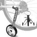 Kids Bike Training Wheels For 16 inch, 18 inch, 20 inch, 22 inch, 24 inch bicycle, Adjustable for Multi-speed Bike Includes Stabilizers Kits, Training Wheels for Boy & Girl 1 Pair, Gray
