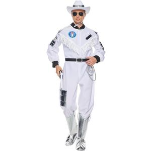 EraSpooky Men's Space Cowboy Costume Adult Astronaut Cosplay Jumpsuit (Large)