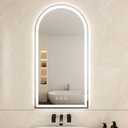 Arched LED Bathroom Mirrors with Lights 24"x48" LED Mirror for Bathroom,Led Vanity Mirror, Anti-Fog,LED Mirrors with Light, Anti-Fog, Dimmable, 3 Color, Shatterproof, Touch Sensor