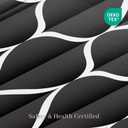 Yiatn No Hook Black Shower Curtain with Snap in Fabric Liner Set - Hotel Style with See Through Mesh Top Window - 71x74 INCH