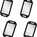4 Pack Barber Mirror Handheld Foam, Hair Salon Large Hand Mirror with Double Handle, Square Foam Mirrors Barber Accessories, Barbershop Handheld Mirror, Barber Supplies Black