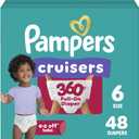 Pampers Diapers - Cruisers 360 - Size 6, 48 Count, up to 100% Leakproof Pull-On Diaper for Active Babies