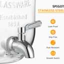 2 Gallon Glass Beverage Dispenser, 18/8 Stainless Steel Spigot and Lid - Glass Drink Dispensers for Parties - Mason Jar Drink Dispensers with Lids - Laundry Detergent Holder