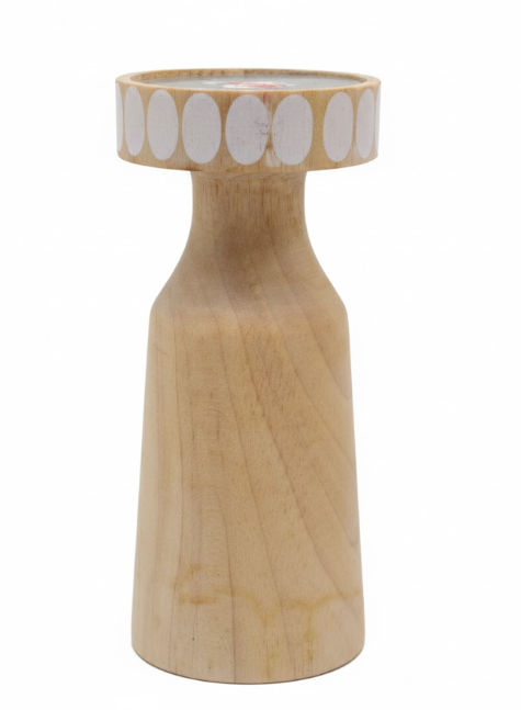 8 IN Wood Candel Holder