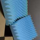 Gilbins Convoluted Egg Crate Foam Chair Cushion, Seat Cushion, Car Seat Cushion, Office Chair Cushion or Wheelchair Cushion to Relieve Back Pain Wheelchair and Recliner Chair Pads (Blue Without Cover), Pack of 2 