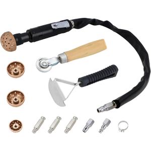 Kefly Air Tire Repair Kits, Wheel Polish Patch Tools, Includes 2500RPM Low Speed Air Tire Buffer, Tire Inner Liner Scrapper, Patch Roller, Tungsten Steel Buffing Wheel, and Precision Accessories