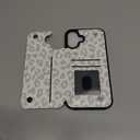 OOK for iPhone 16 Plus Case Wallet with Card Holder, Cute White Leopard Cheetah Pattern for Women Girls RFID Blocking 3 Card Slots Kickstand Flip Folio Leather Protective Shockproof Phone Case