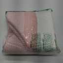 CLHMILY&Z Stylish Square Cotton Rope Storage Basket (Pink & White, 85L)