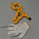 Chain Fence Strainer Plain Barbed Woven Wire Stretcher Tool for Center & End Post Pull, Carbon Steel Fence Tensioner Repair Tool, 47.25" Chain Capacity 2200lbs Farm, Ranch (Yellow, 1 Pack)