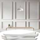 6-Frame Premade Accent Wall Molding Kit, Ready-to-Assemble Wainscoting Panels, Pre-Cut Chair Rail Moulding Trim for Home Dcor (Paintable White)