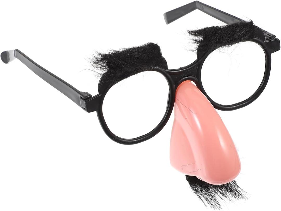 Toyvian Funny Glasses with Big Nose Eyebrows and Mustache Halloween Costume Party Eyewear for Adults and Kids