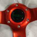 RASTP-14inch 350mm Universal Racing Drift Steering Wheel Aluminum PU Car Sport Steering Wheels Car Accessories RS-STW020-TP（red）