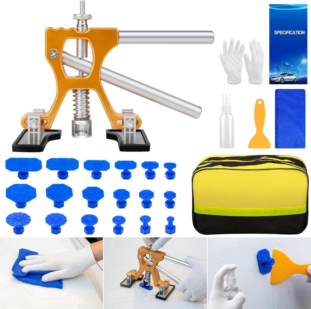 Car Dent Puller Kits,Paintless Dent Removal Kit Adjustable Dent Lifter for Auto Body SUV Dings Damage DIY Removal