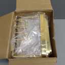 Veken Adhesive Shower Caddy 6-Pack,Gifts for Women Mom,Heavy Weight Bearing,Large Wall Mounted Bathroom Shelves Rack,Organizer Storage Accessories with Soap Dish&Toothbrush Holder,Bright Gold (6-Piece Set for Master Bathroom(Rustproof Upgrade))