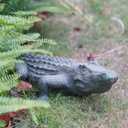 DiliComing Swamp Alligator Garden Statue - 28 Inch Realistic Crocodile Sculpture for Lawn Ornament Stalking Alligator Decor for Yard Gifts for Father 28 x 12 x 6 Inch
