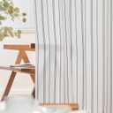 jinchan Black and White Striped Curtain for Bedroom 100 Inch Extra Wide Sliding Glass Door Room Divider Curtain 96 Inch Length Privacy Light Filtering Pinstripe Bedroom Window Treatment Drape 1 Panel