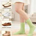 2 x Chalier 6 Pairs Womens Crew Socks, Retro Casual Knit Socks Soft Cotton Sock for Women (Mixed Color)