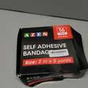 AZEN 16 Pack Self Adhesive Bandage Wrap Black, 2" X 5 Yards Black Athletic Tape, Vet Wrap, Tattoo Grip Tape WrapAnkle Tape, Cohesive Bandage Wrap
