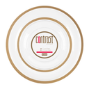 Contrast Clear/Gold Rim Combo 7+10" Case of 128 (4 packs x 32)