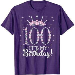 100 It's My Birthday 1922 100Th Birthday Gift Tee for Womens T-Shirt, S