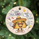 2 x Taco Ornament 2025, Funny Taco Gifts for Men Women Boys Girls, Unique Food Ornament for Friends Tacos Lovers, Fun Tacos Themed Gifts, Funny Christmas Ornaments for Tree Decorations