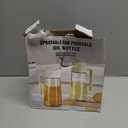 COOLMI Oil Sprayer for Cooking, 2 in 1 Olive Oil Dispenser Bottle Set for Kitchen, Food-Grade Glass Green Oil Vinegar Bottle Container - 16OZ/470ML Set of 2 (Black)