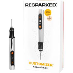 Resparked Customizer Special Edition Engraving Kit  DIY Starter Set with Engraving Pen, Bits & Materials  Create Personalized Keychains, Magnets & Metal Art  Giftable Craft Kit for Beginners