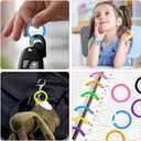300 Pcs Flexible Plastic Binder Rings,20mm Loose Leaf Rings for Scrapbooks, Index Cards,Documents & Office Supplies Durable Organization Clips for Home,School,and Craft Projects(10 Colors)