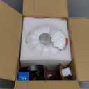 KCO Lighting White Fabric Lantern Pendant Light Japanese Silk Ceiling Light Farmhouse Black Pendant Kitchen Light Small Round Hanging Light Fixture Modern Dining Room Chandelier