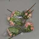 Zeyune 8 Pack 12 Inch Wedding Bouquets for Bride Bridesmaid Red Artificial Rose Bouquet Fake Silk Roses Flowers Bunches Bulk for Home Office Garden Parties(Pink)