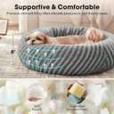 MIXJOY Dog Beds for Small Dogs, Washable Dog Bed with Removable Cover, Small Cat Bed for Indoor Cats, Calming Soft Dount Pet Beds with Anti Slip Bottom, Cute Puppy Beds, 23"x23"x8", Grey
