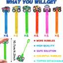 Monster Truck Party Favors,24Pcs Car Bubble Wands for Kids,Mini Bubble Wand for Monster Truck Birthday Party Supplies Decorations,Pinata Stuffers Goodie Bag Gifts Fillers Classroom Prizes